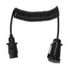 7 Pin Trailer Plug With 98.4in Spring Extension Cable 12V Wiring Adapter Connector Accessory