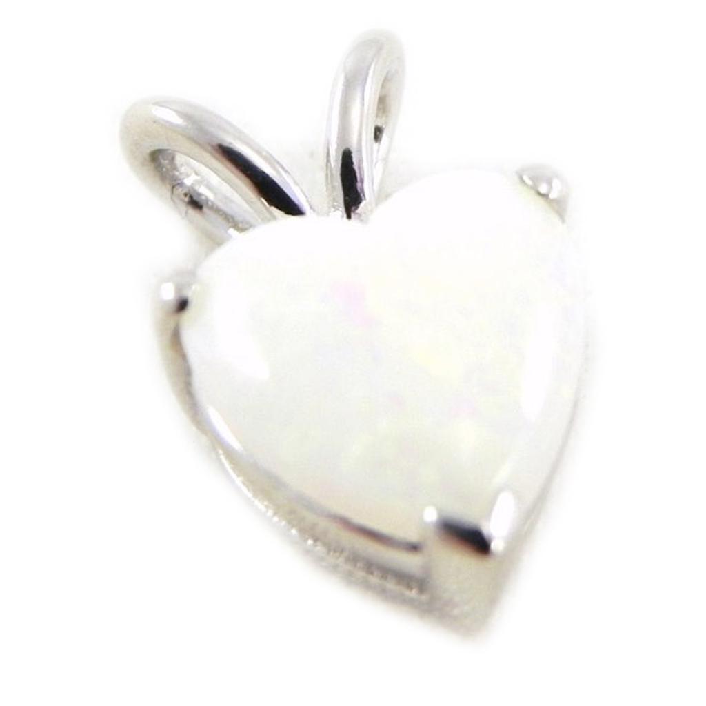 Les Trésors De Lily [E8672] - Silver Pendant 'Goddess Opal' Silver Blue (rhodium-plated) - 8x8 Mm