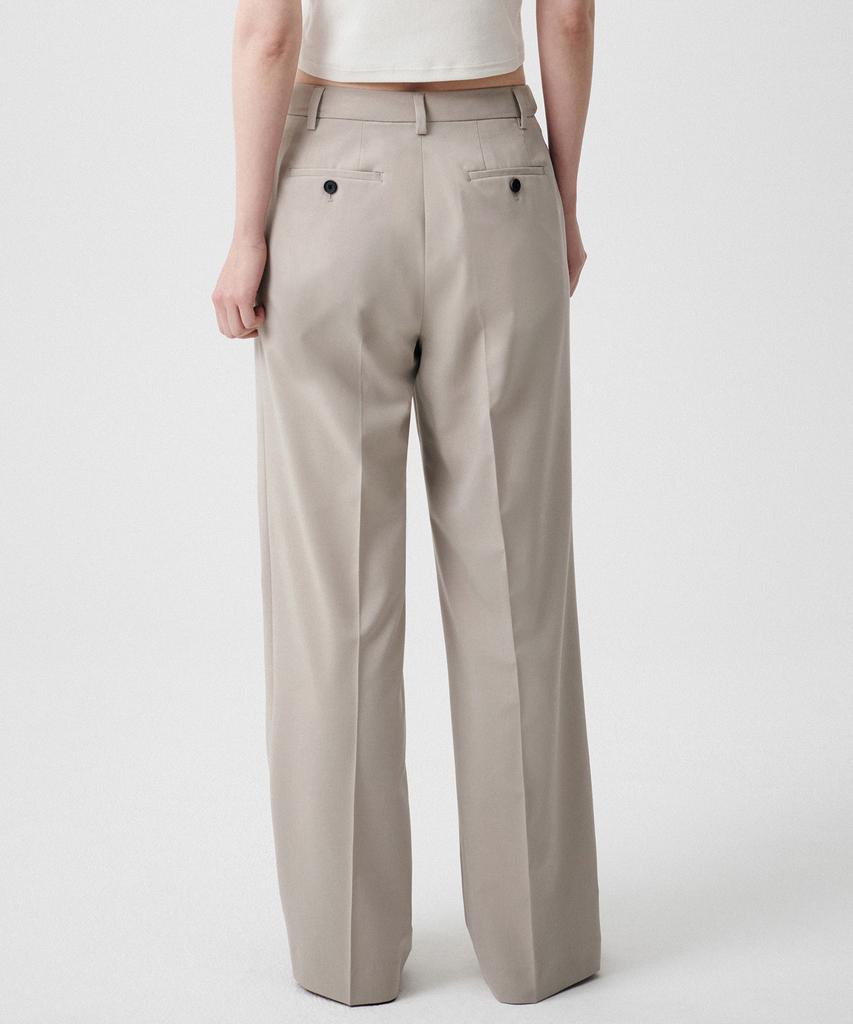 MUSINSA STANDARD WOMAN [Cooltandard] Женские широкие брюки со скрытой эластичной талией [Светло-бежевый]