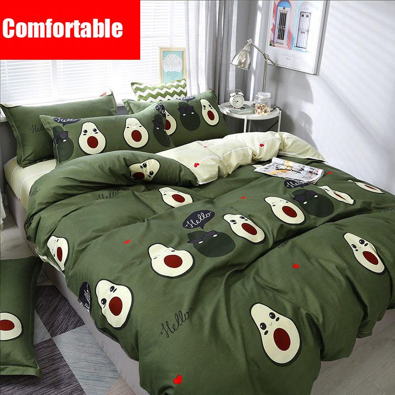 Quality Cartoon Bedding High Set Printing Cute Bedding Bed Sheet Set Home Textiles Pillow Case Feather Sheet Duvet Cover Bedding