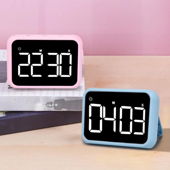 Big Timer with Night Light Portable Battery Powered Magnetic Versatile Countdown Stopwatch for Cooking Classroom Baking