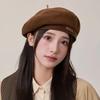 Шерстяной берет осень и зима мода шляпа художника девушки универсальная маленькая шляпа и для женщин Bere L8N5