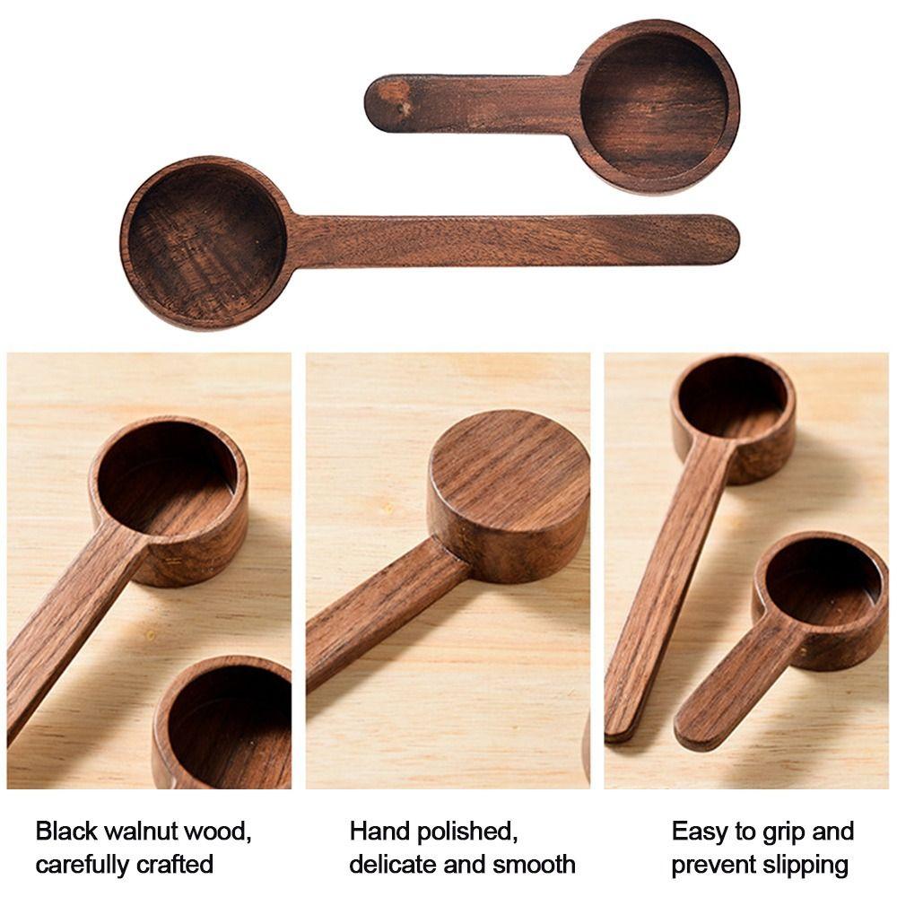 Black Walnut Gram Scoop Coffee Bean Scoop Wooden Sugar Spice Scoop Coffee Spoon Measuring Spoon