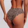 Sexy Ice Silk Women's Mid Waist Underpants Women's No Trace Sports Yoga Lingerie Leopard Temptation Hip Lifting Panties S-6XL