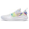 LiNing Blade 3 V2 Rainbow Durable Breathable Low-Top Basketball Shoes Unisex Sneaker Fluorescent-White Yellow ABAT057-4