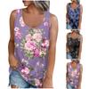 Женская мода, летняя майка с круглым вырезом, легкая майка без рукавов с принтом