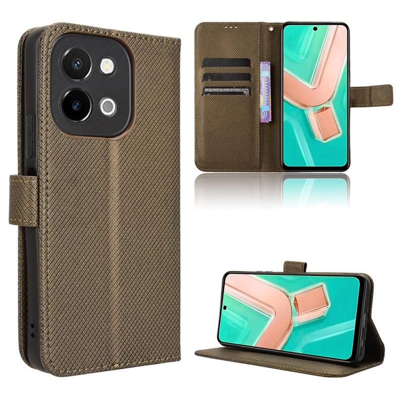 Flip Cover For Vivo Y28 4G Leather Case [Flip Vintage Leather] Shockproof Durable Retro Phone Case