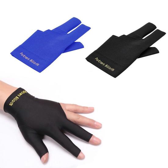1Pc Spandex Snooker Billiard Cue Gloves Pool Left Hand Open Three Finger Glove