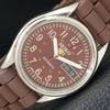 Б/У винтажные мужские часы SEIKO 5 AUTOMATIC JAPAN с коричневым циферблатом a434959-2 R122-a434959