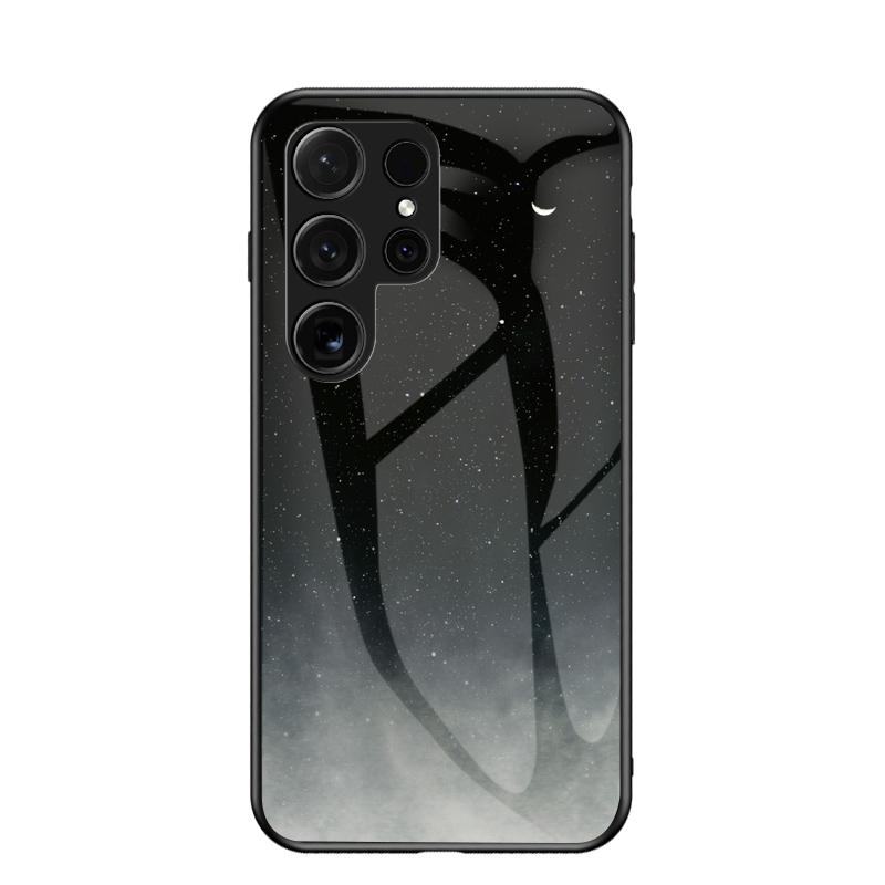 For Samsung Galaxy S24 Ultra S24 Plus S24 S23 Ultra S23 Plus S23 S22 Ultra S22 Plus S22 Starry Sky Pattern Glass Phone Case