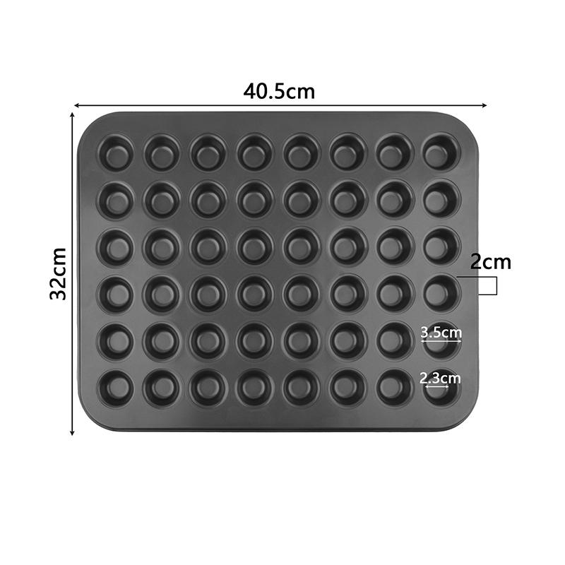 48 Holes Mini Round Muffin Cake Pan Cupcake Mold Non Stick Baking Dishes Carbon Steel Oven Trays Pastry Tool Kitchen Bakeware