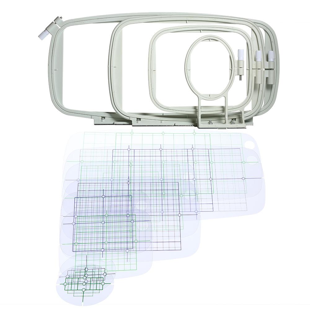 4pcs/set Embroidery Machine Hoop Frame Set Sew Tech Hoops Sewing Machine Accessories for Brother PE-700 PE-700II PE-780D Innovis 1000 Babylock Ellure