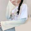 1pair Ice Silk Sun Protection Sleeve Gradient Color Ice Sleeve New Arm Sleeves  Outdoor Sport