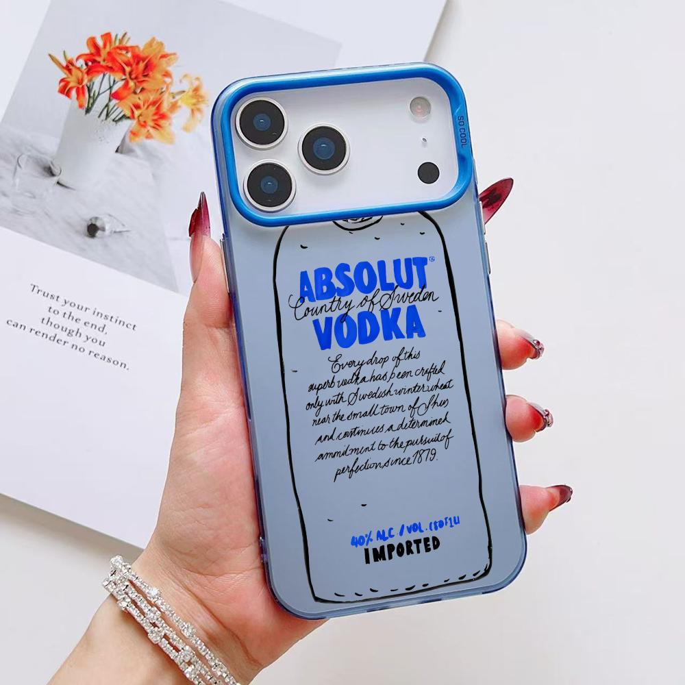 КРУТОЙ Чехол для телефона COOL A-AbsolutS V-VodkaS Для iPhone 17 16 15 14 13 12 11 Pro Max Air Матовый Лазерный Аврора Ударопрочный Funda