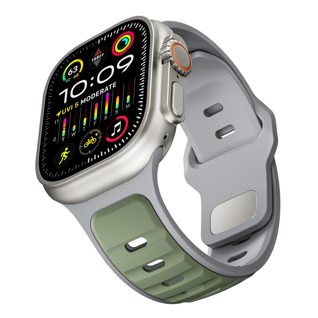 sport silicone Bands For Apple watch Ultra2 3 strap 49mm 46mm 45mm 44mm 42mm Bracelet correa IWatch Series 11 10 9 8 7 6 5 SE 3