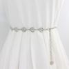 Metal Waist Chain Women'S Silver Leaf Hook Chain With Shirt Sweater Dress Decorative Fine Belt