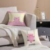 Pretty Elegant Cartoon Cute Pink Pig Pillow Case Comfort Sofa Bed Silky elegant Invisible zipper Decorative cushion cover