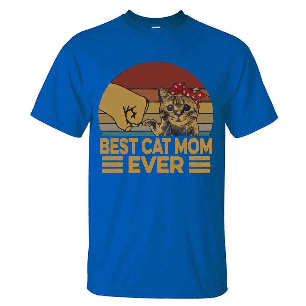 Best Cat Dad Ever Summer T Shirt Cotton Short Sleeve Fashion Cute Streetwear Animal Cats Male Tops Casual Tshirt