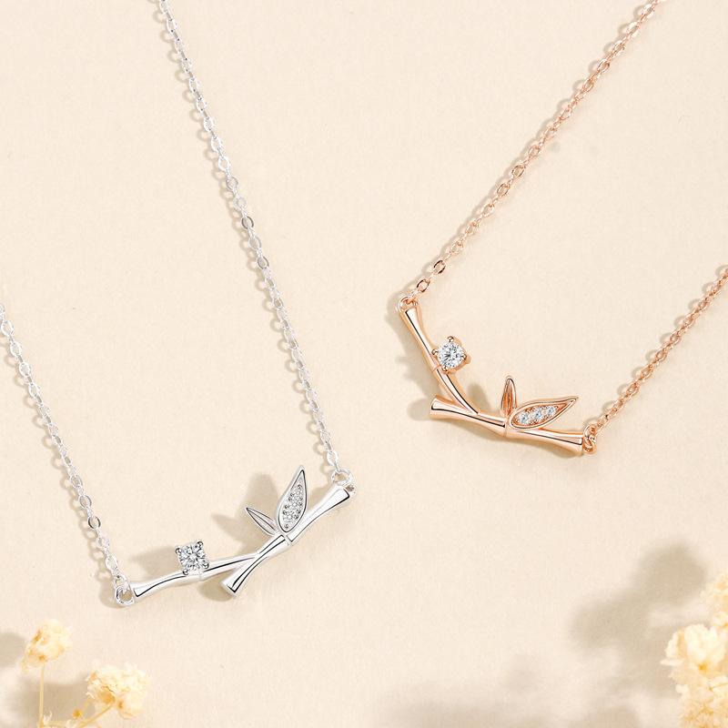 Бамбуковое ожерелье Женское Нишевое Изысканное Модное Универсальное ins Холодный Ветер Высокий Дизайн Подарок Женщинам