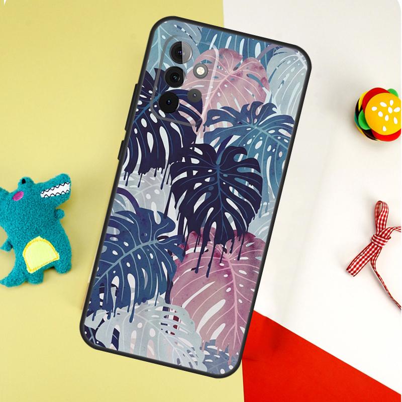 Тропические листья Монстеры для Samsung Galaxy A05 A06 A16 A54 A34 A14 A55 A35 A15 A53 A33 A13 A22 A32 A52 Чехол для телефона