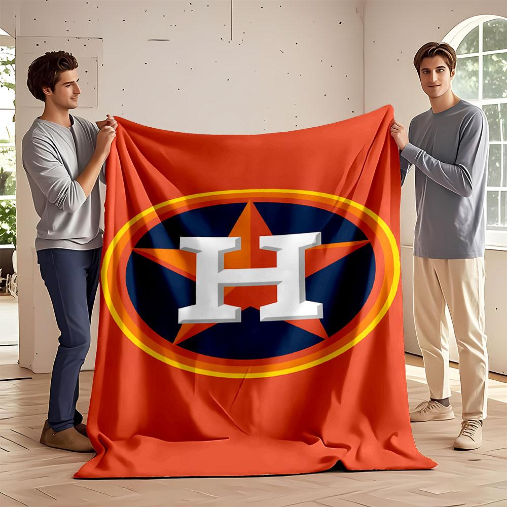 Orange Star with Bold 'H' Design print blanket soft and cozy perfect for the living room bed sofa or a nap,gift