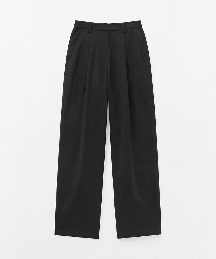 MONGDOL Essential Широкие брюки с одной складкой Черный Mdpt049Black