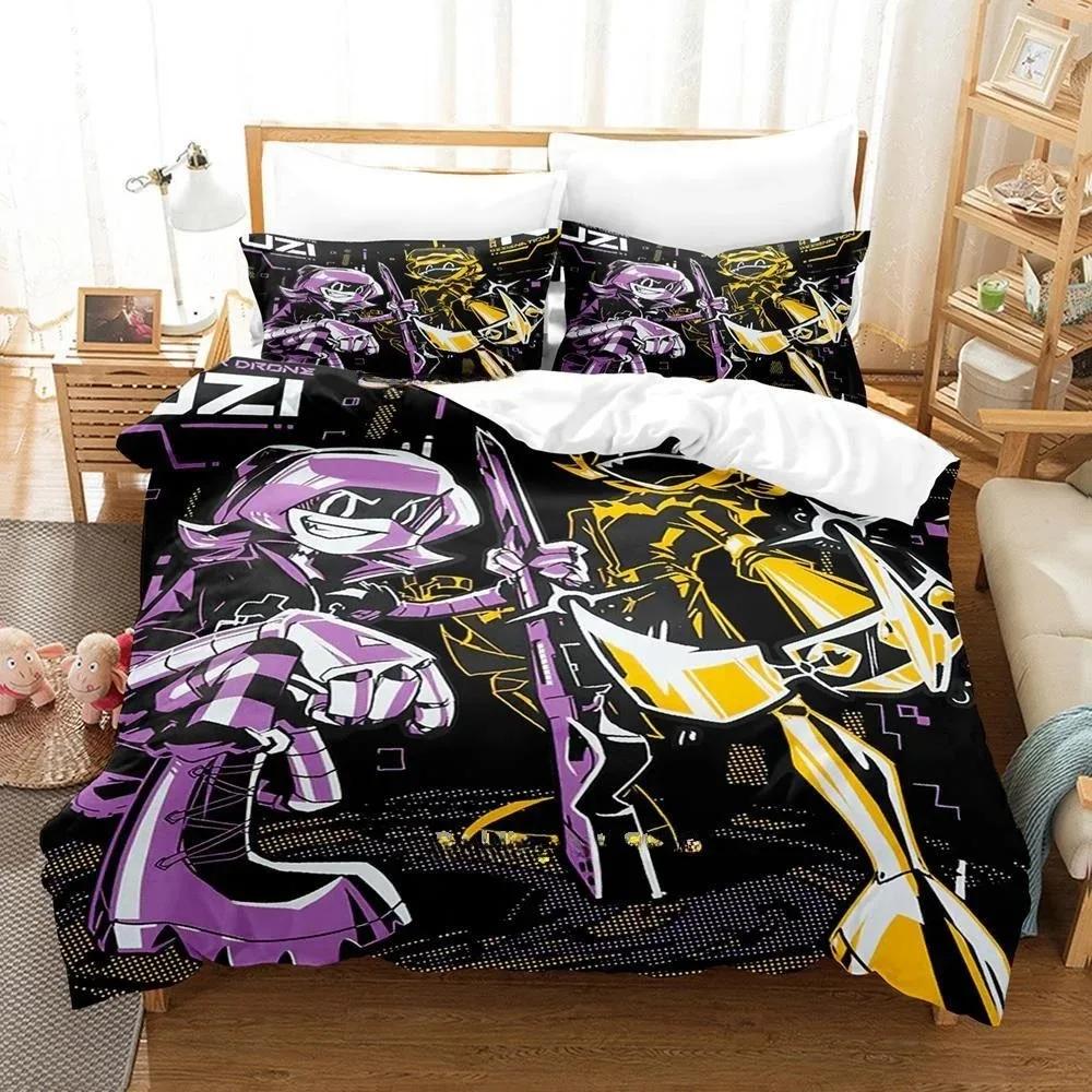 Fashion 3D Printing Anime Murder Drones Bedding Set Cartoon Three-piece Set Adult Kid Bedroom Duvet Cover Sets Home Textiles