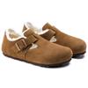 Birkenstock London Shearling Suede Leather Narrow Fit 'Tea' 1014963