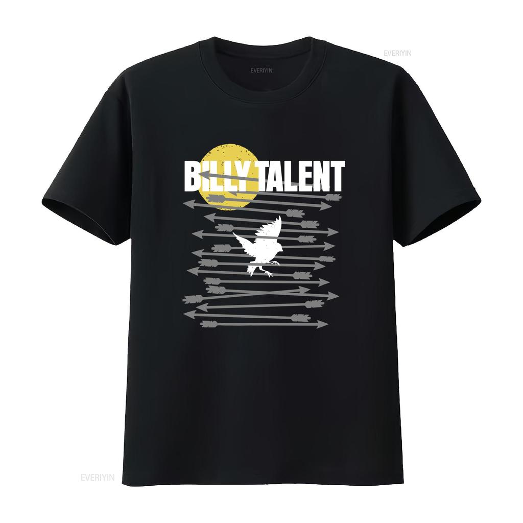 New Vintage Billy Talent Black T Shirt For Adults Fans With Arrow And Bird Print Design Vintage Washed Soft Comfortable Casual