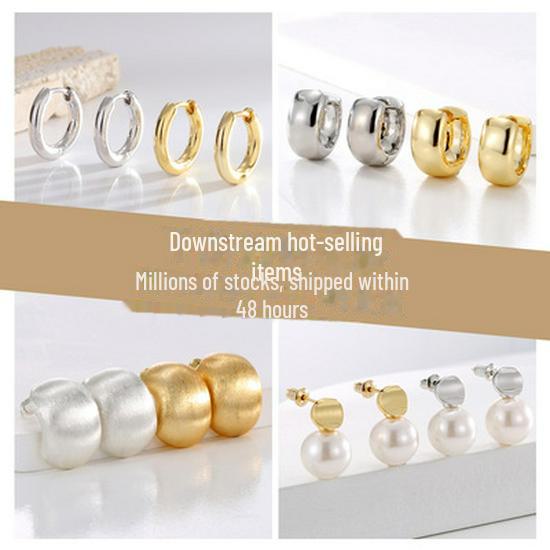 Стильные 3D серьги Сатурн из циркона с иглой из серебра 925 пробы