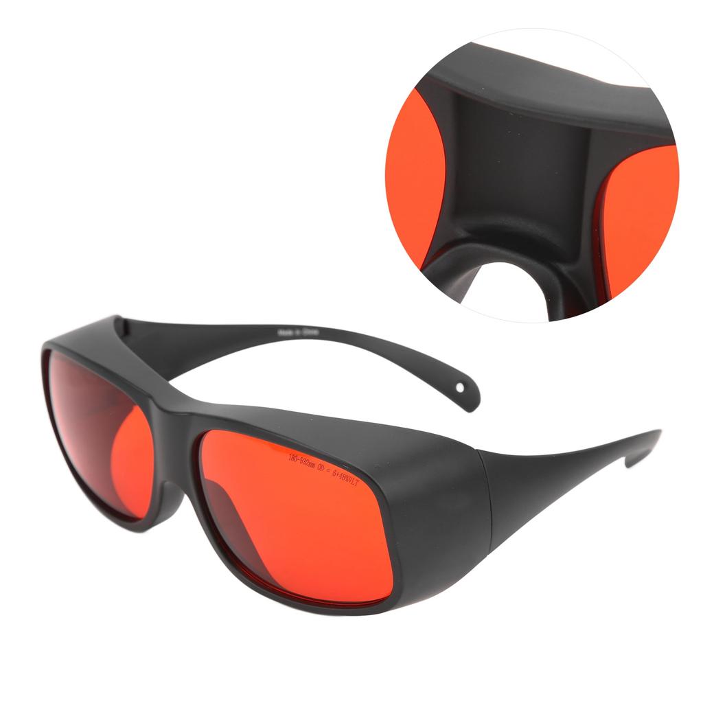 532NM Laser Safety Goggles with Red Lens Protecting Your Eyes PC Eyeshielding GlassesBlack