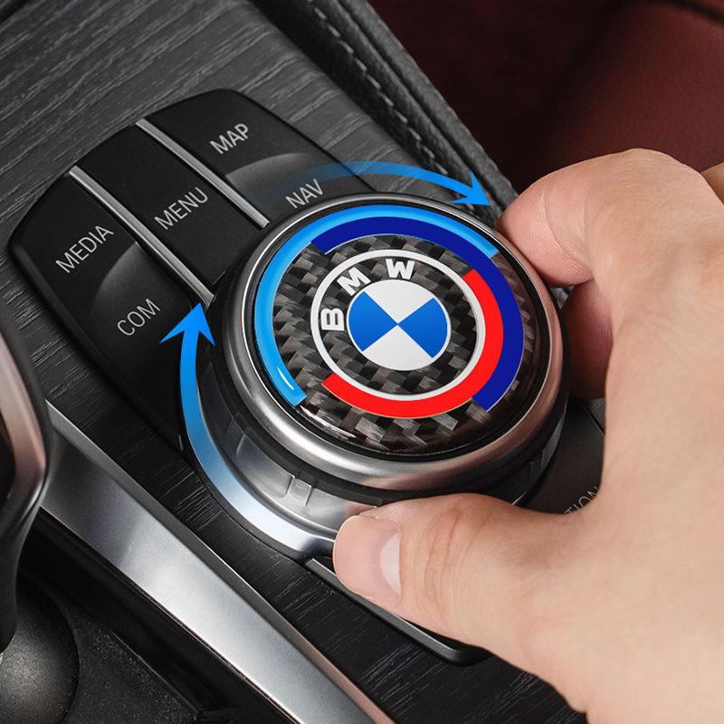 For BMW M X1 X3 Carbon Fibre Car Knob Sticker Decoration Accessories For BMW 1 2 3 4 5 7 Series X1 X3 X4 X5 X6 X7 F10 F20 F30 G20 G30 F15 F16