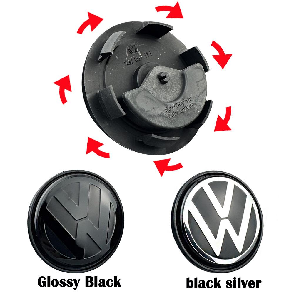 3B7601171 Floating Wheel Center Caps Hub Cover 4pcs 56mm 65mm For Volkswagen VW Golf 5 6 7 Passat B6 B7 B8 Tiguan Polo Jetta GTI zw9