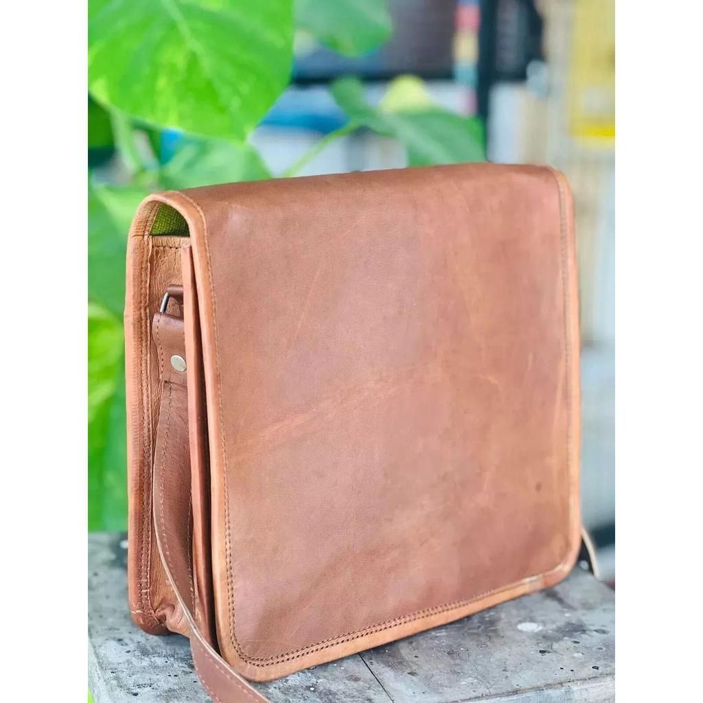 Мужская защищенная кожаная винтажная сумка-мессенджер для ноутбука ручной работы, портфель-сатчел