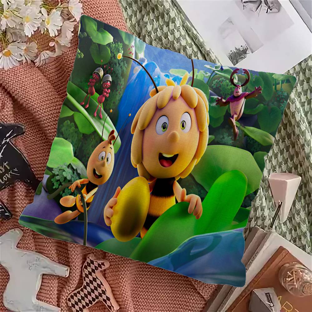 Bee M-Maya Pillow Gift Home Office Decoration Bedroom Sofa Car Cushion Cover Case 45X45
