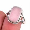 Natural Pink Opal Gemstone 925 Solid Sterling Silver Jewelry Ring Size 8.5 K4v58