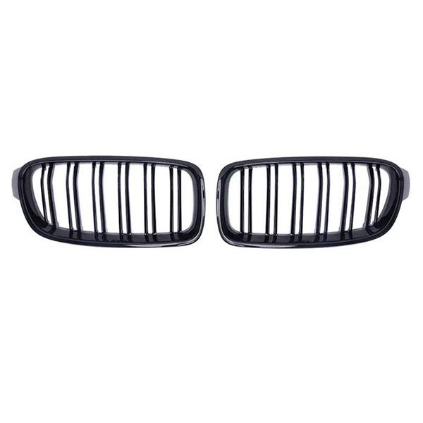 Bright Black ABS Car Grille (1 Pair) for BMW
