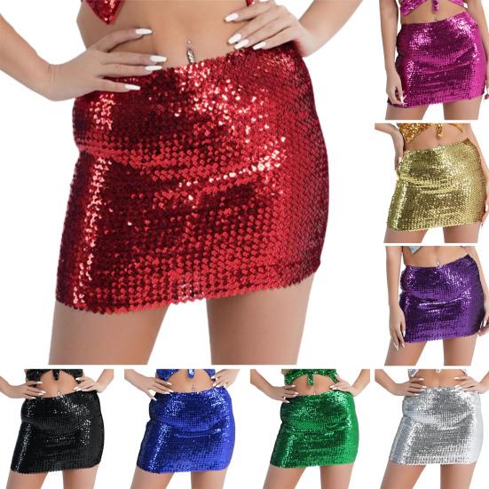 Женская юбка с пайетками, облегающая юбка с высокой талией, мягкая светоотражающая ультра короткая юбка выше колена, прочная строчка, сексуальная одежда для взрослых