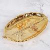1pc Ceramic Jewelry Tray, Ceramic Gold Leaf Tray, Ceramic Jewelry Storage Soap Tray