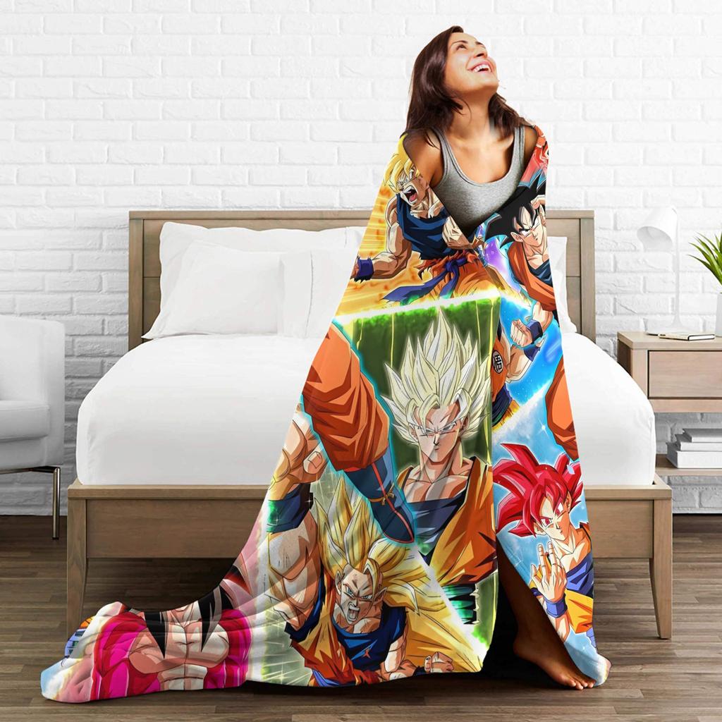 D-Dragon B-Ball 3D Japanese Anime Blanket Quality Soft Throw Blanket Winter Boy Girl Living Room Novelty Bedspread