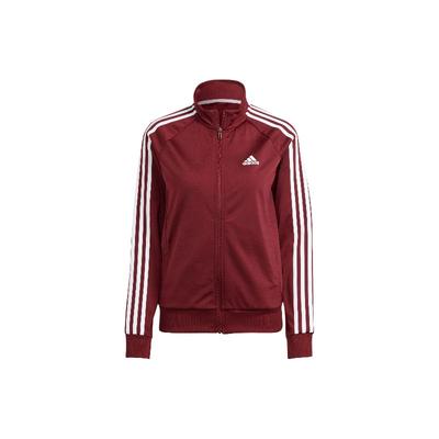 Спортивная куртка Primegreen Essentials, цветные блоки, ретро-стойка, спортивная повседневная куртка, женская куртка темно-красного цвета IM2827