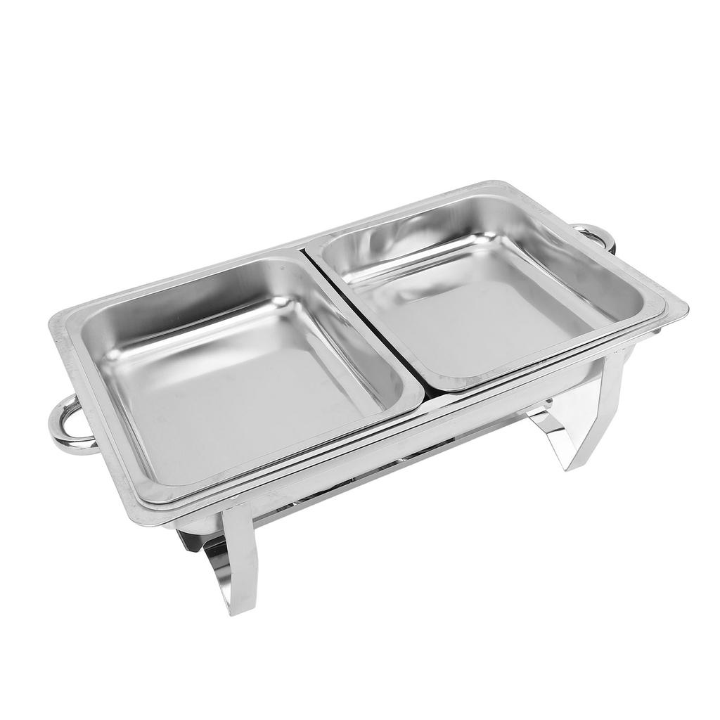Подогреватель для шведского стола из нержавеющей стали с 2 отделениями, коммерческий сервант для шведского стола, кейтеринг, подогреватель для еды с