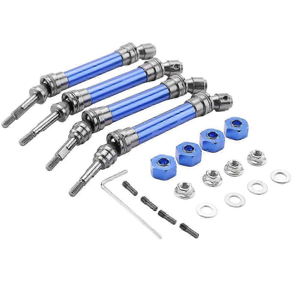 Compatible with Traxxas Slash Rustler Stampede Hoss VXL 4x4 RC Car 4-Piece Metal Drive Shaft CVD Upgrade