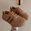 2025 Autumn New Korean Version of Retro Versatile Niche Thick-soled German Training Shoes Women's Flat-soled Casual Sports Board Shoes Tide