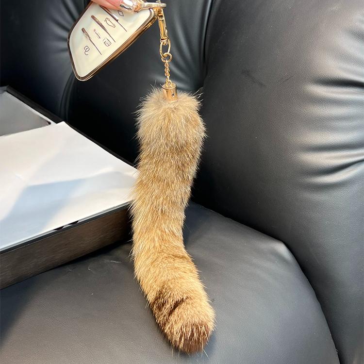[Милый маленький хвостик] Хвост из натурального лисьего меха Брелок для ключей автомобиля Подвеска Плюшевая кукла Подвеска для сумки