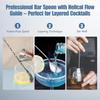 3Pcs Stainless Steel Bar Spoon, Ergonomic Stirring Spoons for Effortless Cocktail Mixing, Twist-Handle Cocktail Spoon for Precision Stirring