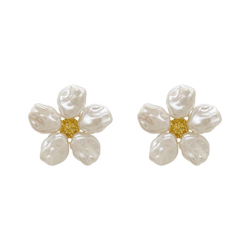 Роскошные серьги-цветы в стиле ретро с жемчугом в стиле барокко для женщин
