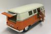 KiNSMART 1/32 Scale 1962 Volkswagen Bus Pullback Diecast Car (Ivory x Orange)