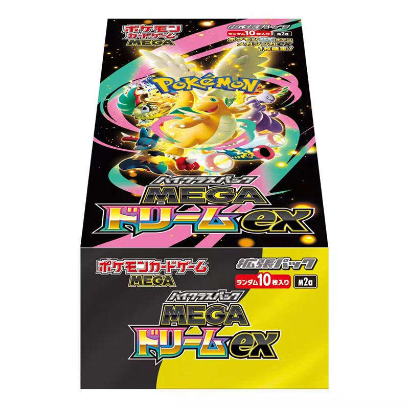 Genuine Pokemoned MEGA Dream EX Japanese TCG Collectors Players Card Game Carrom Board Table Game Paper Game