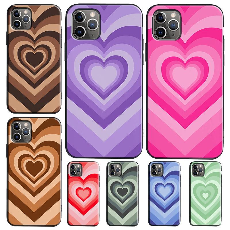 Latte Love Groovy Coffee Heart Pink Funda For Samsung Galaxy S26 S25 S24 S21 S22 S20 Ultra S9 S10 Plus S23 FE S25 FE Phone Case